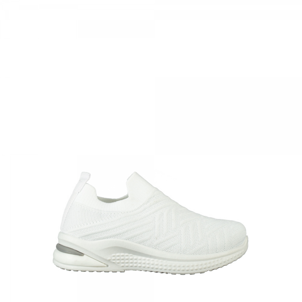 Παιδικά αθλητικά παπούτσια  λευκά από ύφασμα Doston - Kalapod.gr